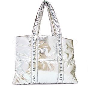 Bath & Body Works Silver Tote Bag
